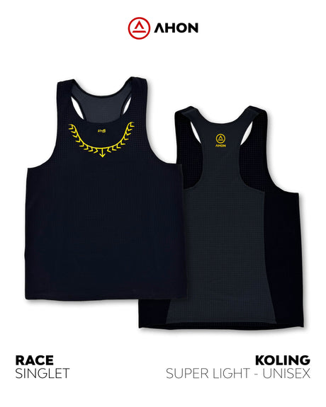 Koling Super Light Singlet (black/gray) - unisex - Ahon.ph